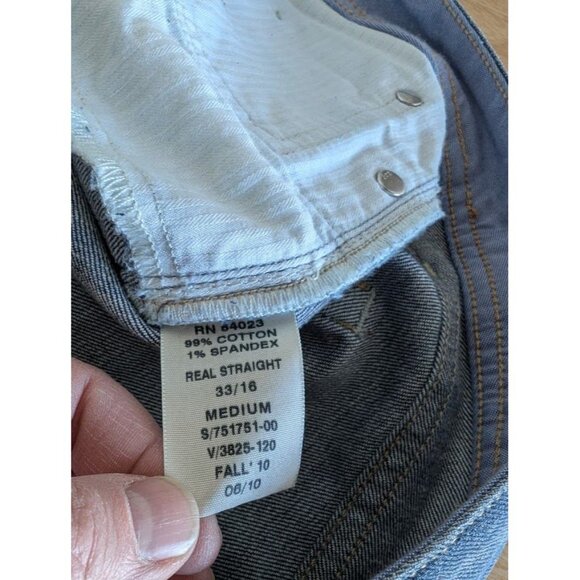 Gap 1969 Jeans Women's Size 33/16 40x32 Y2K Real Straight Mid Rise Slim Long NEW - Picture 9 of 9